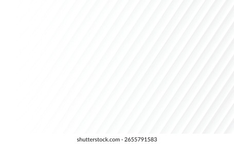 Minimalistischer diagonaler Streifenhintergrund in sanften Weiß- und Hellgrautönen.