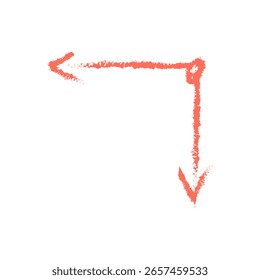 Diagrama minimalista com duas setas direcionais formando ponto de origem em composição geométrica limpa, vetor