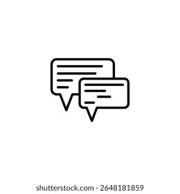 Bolhas de diálogo minimalistas ilustrando a troca instantânea de comunicação