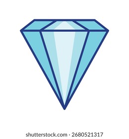 Icono de diamante minimalista en estilo plano. Símbolo elegante de la piedra preciosa para la joyería, logotipo de la marca de lujo