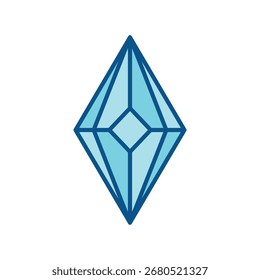 Ícone de diamante minimalista em estilo plano. Símbolo de pedra preciosa elegante para joias, logotipo de marca de luxo