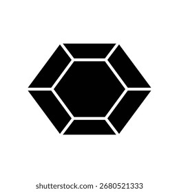 Ícone de diamante minimalista em estilo plano. Símbolo de pedra preciosa elegante para joias, logotipo de marca de luxo
