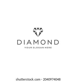 diseño minimalista de logotipo brillante de joyería DIAMOND 