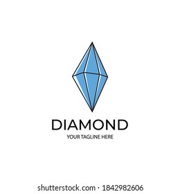 Minimalistische Vektorgrafik mit Diamantsteinen