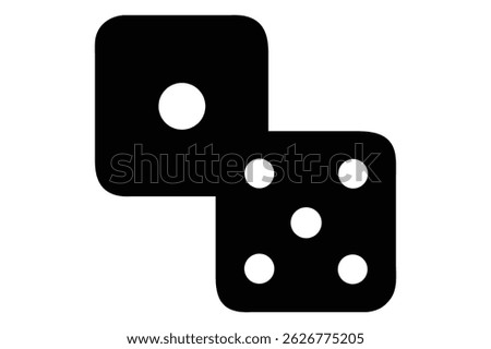 Minimalist Dice Icon - Gaming and Chance Graphic for Designs
