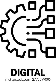 Minimalist digital with binary code desi