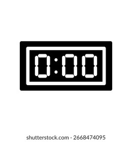 Minimalistische digitale Uhrenanzeige mit Countdown bei Null