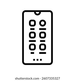 minimalist digital device mindful tech line icon vector. minimalist digital device mindful tech sign. isolated contour symbol black illustration