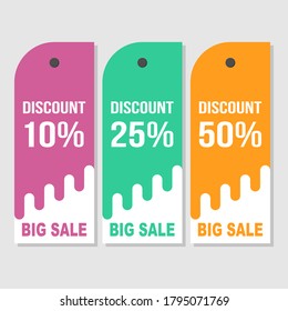 Minimalist digital discount label design suitable for your business promotion needs