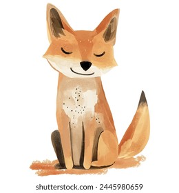 Minimalist digital drawing woodland dingo