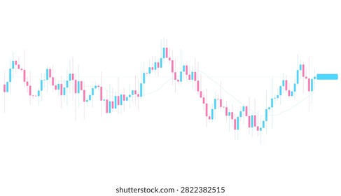 A minimalist digital financial chart showing Bitcoin (BTC,USD) price movements with candlestick patterns on a clean white background.