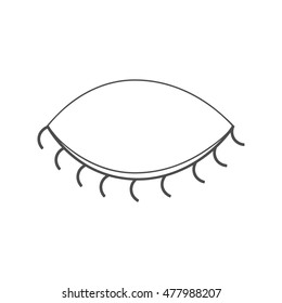 A minimalist digital illustration of a eye icon in vector eps 10 format for creative design