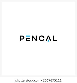 Minimalistischer digitaler Stift und Dreieck-Logo mit geometrischem 'A'
