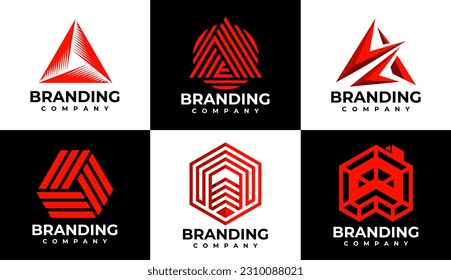 Minimalist digital technology letter A logo design . Modern line initial A logo.