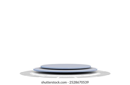 Minimalist display platform on a white background, ideal for showcasing products, art, or collectibles in a clean and modern setting