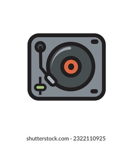 Minimalist DJ setup CD Vector