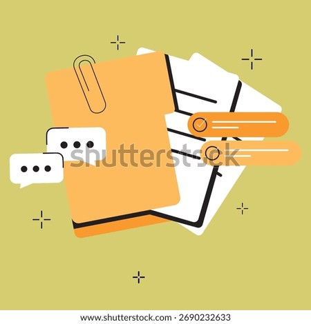 Minimalist Document Management Illustration with Chat and Checklist,Modern Flat Design Concept of Task Planning and Communication,Paperwork Organization with Clip, Message Bubbles and Checklist
Catego