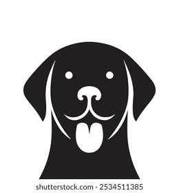 minimalist dog head logo. dog logo icon. dog silhouette vector. dog vector. 