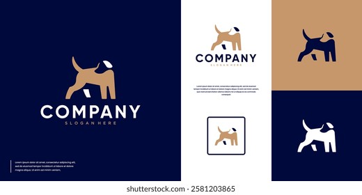 minimalist dog logo, health, friendship, vector design inspiration.