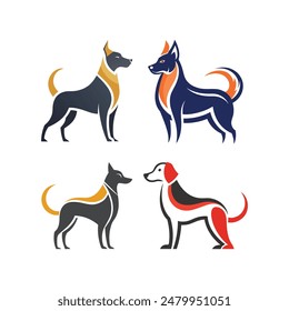 Minimalist Dog Logo Icon Illustration - Perfect for T-shirt Design, Hoodie Design, Pillow Cover Design, and More