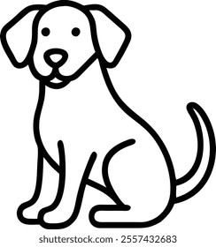 Minimalist Dog Outline dog drawing