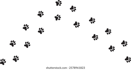 Minimalist Dog Paw Flat Print Design for Pet Enthusiasts