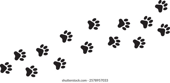 Minimalist Dog Paw Print Design A Perfect Symbol for Pet Lovers