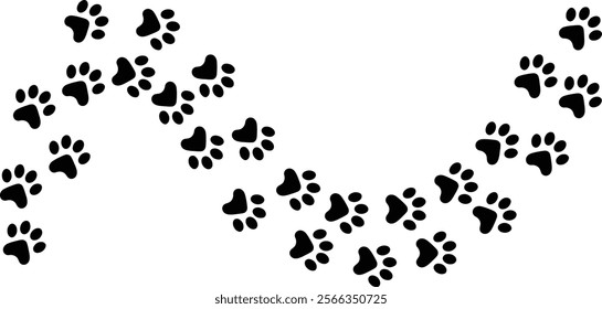 Minimalist Dog Paw Print Outline A Perfect Symbol for Pet Enthusiasts