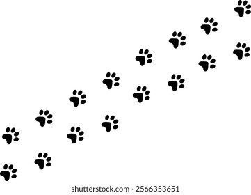 Minimalist Dog Paw Print Outline A Timeless Symbol for Pet Lovers Everywhere