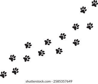 Minimalist Dog Paw Print Outline A Perfect Symbol for Pet Lovers