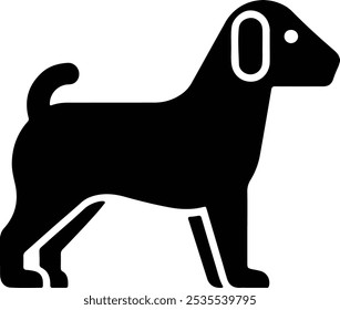 Minimalist Dog Silhouette Vector – Clean Canine Profile Illustration in EPS Format