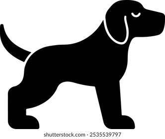 Minimalist Dog Silhouette Vector – Clean Canine Profile Illustration in EPS Format