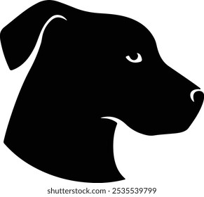 Vector minimalista de la silueta del perro – Ilustración limpia del Perfil canino en formato de EPS