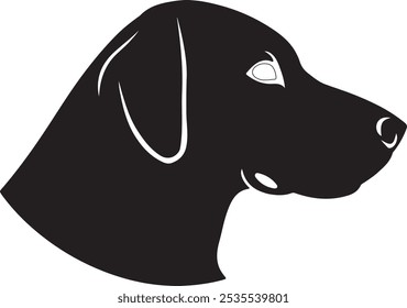 Vector minimalista de la silueta del perro – Ilustración limpia del Perfil canino en formato de EPS