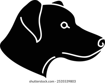 Vector minimalista de la silueta del perro – Ilustración limpia del Perfil canino en formato de EPS