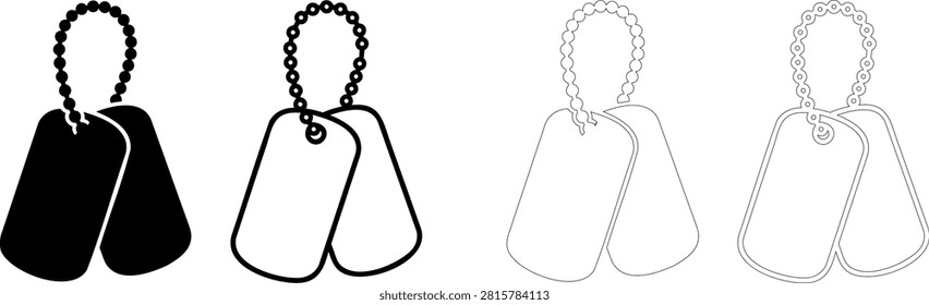 Minimalist dog tag keychain set with chain Editable