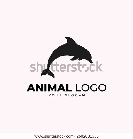 Minimalist Dolphin Vector Logo for Marine Conservation, Ocean Wildlife, Aquatic Brands, and Modern Animal-Inspired Designs