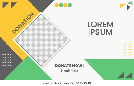 Minimalist Donation Banner Design Template
