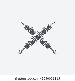 Ilustração minimalista do vetor do logotipo de Doner Kebab