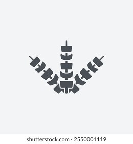 Minimalist Doner Kebab Logo Vector Illustration