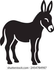 Minimalist Donkey Silhouette Vector Illustration