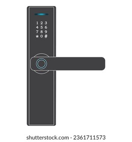 Minimalist door handle logo vector simple design