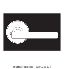 Minimalist door handle logo vector simple design