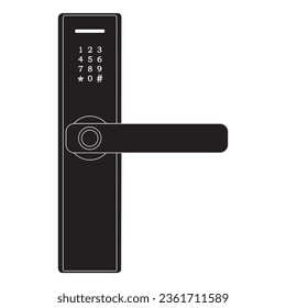 Diseño simple del vector del logotipo de la manecilla de puerta minimalista