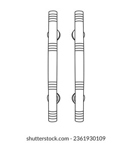 Minimaler Türgriff Logo Vektorgrafik einfaches Design
