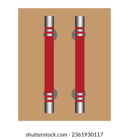 Diseño simple del vector del logotipo de la manecilla de puerta minimalista