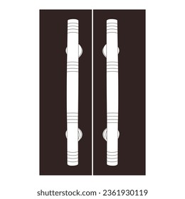 Minimalist door handle logo vector simple design