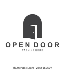 Minimalist door logo vector design