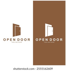 Minimalist door logo vector design