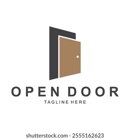Minimalist door logo vector design